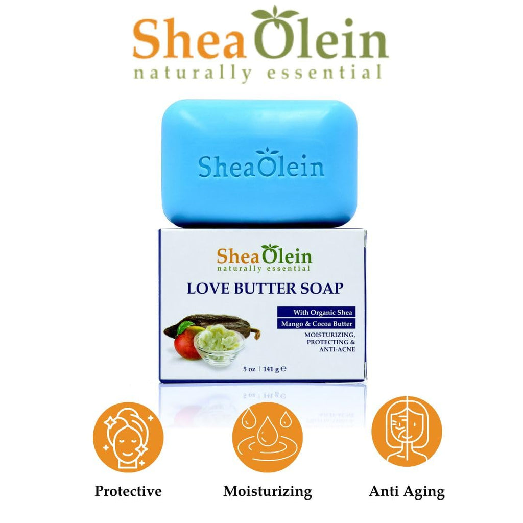 Shea Olein Turmeric & Aloe Vera Soap Bar, 5Oz (Pack of 6), Natural Organic Body Cleanser with Honey & Coconut Oil, Nourishes and Revitalizes Skin With Essential Oils