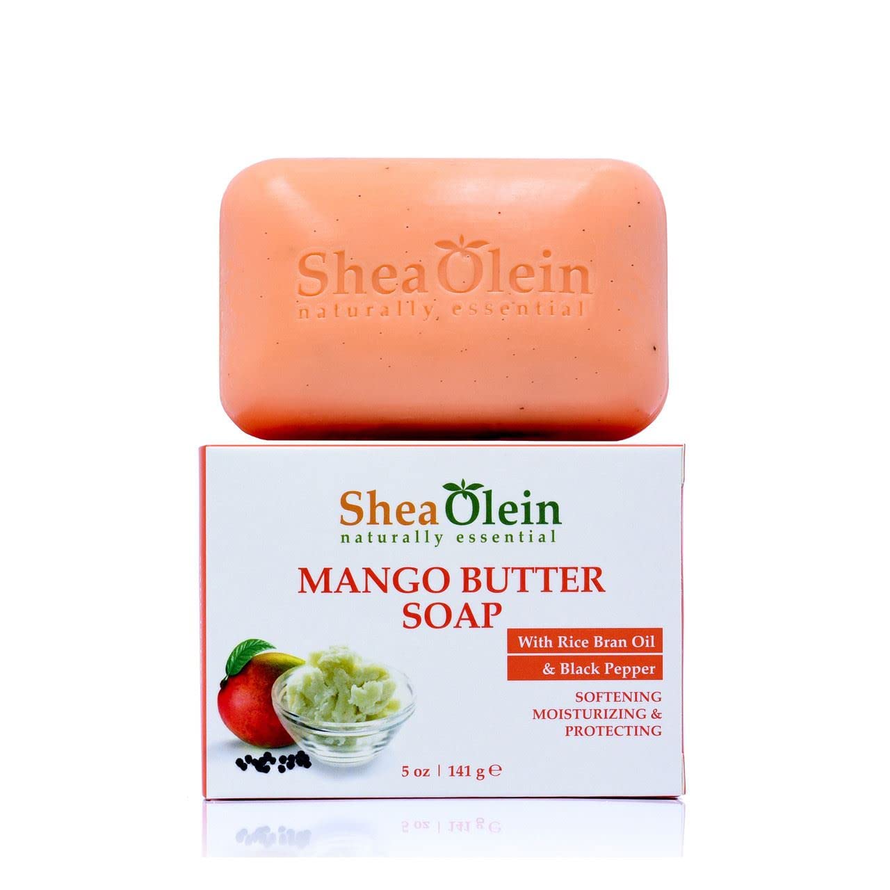 SheaOlein- Mango Butter Soap w/Rice bran Oil & Rosemary Extract by Shea Olien 5 oz Bar (6 Bar)