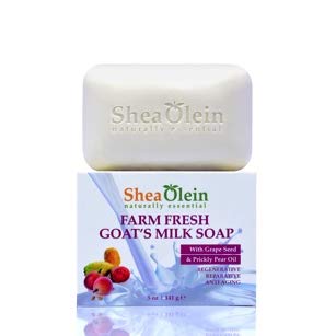 FARM FRESH GOAT'S MILK SOAP WITH GRAPE SEED & PRICKLY PEAR OIL