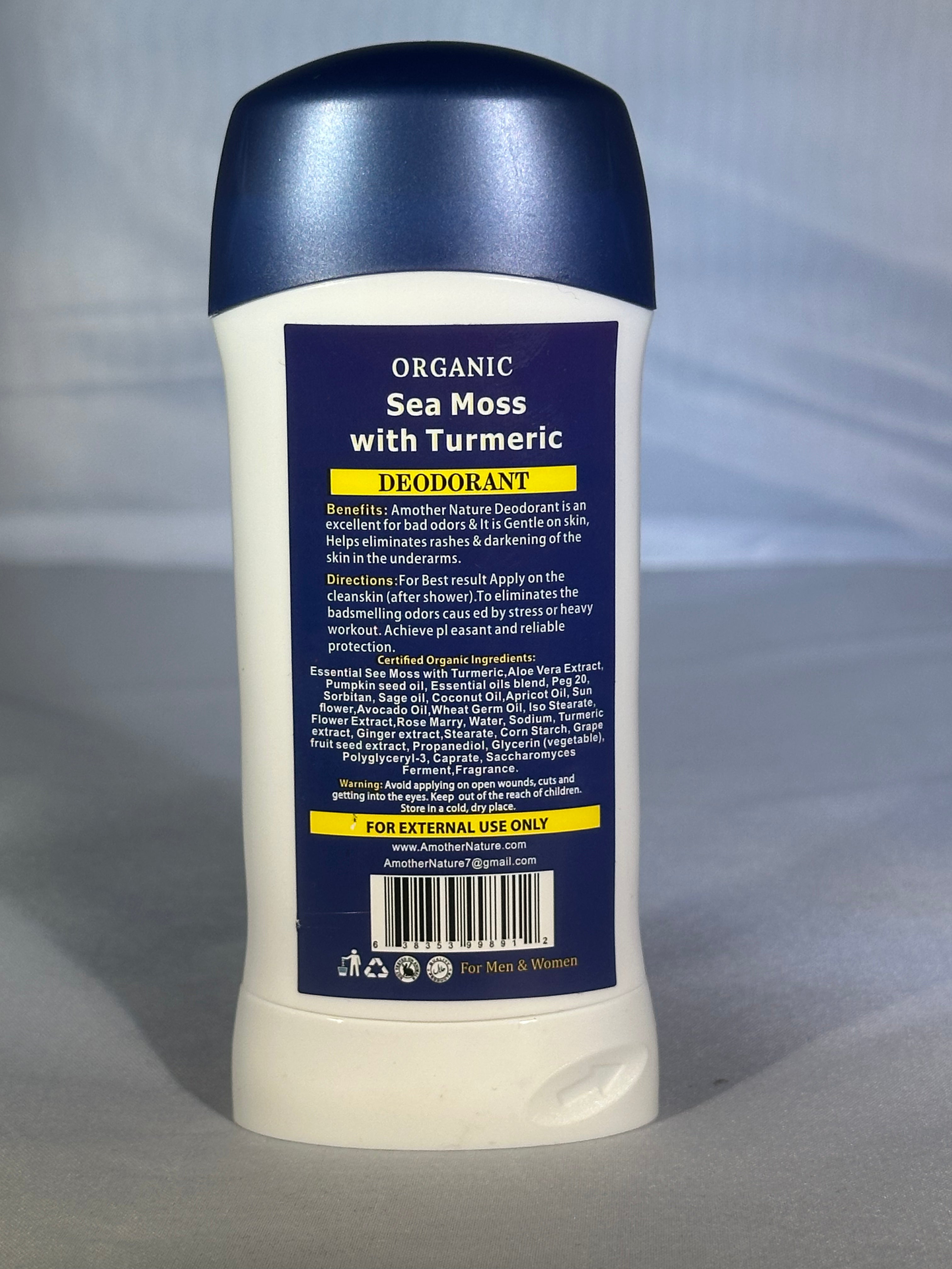 Organic Deodorant. Sea Moss & Turmeric
