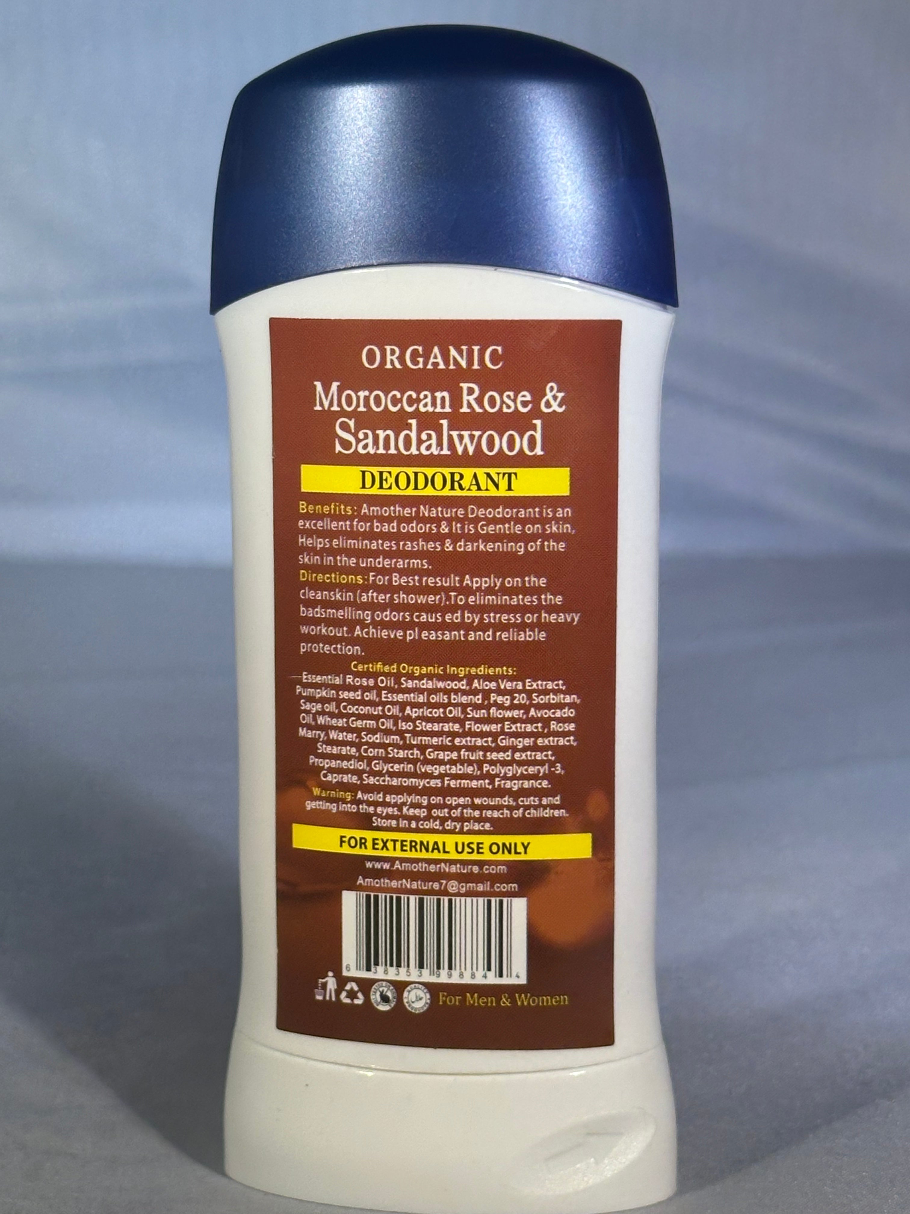 Organic Deodorant  Moroccan Rose & Sandalwood