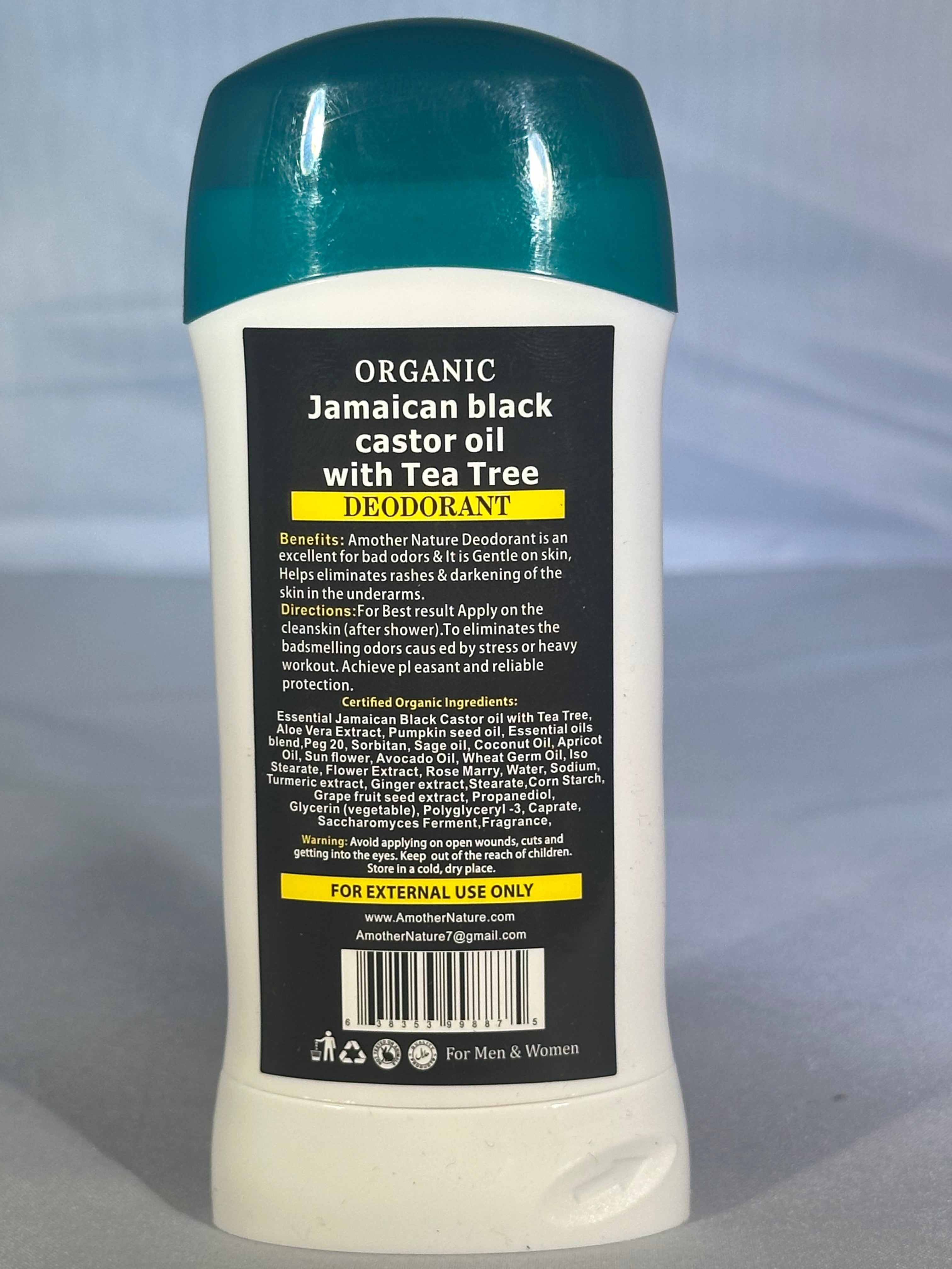 Organic Deodorant  Jamaican Black Castor Oil & Tea Tree