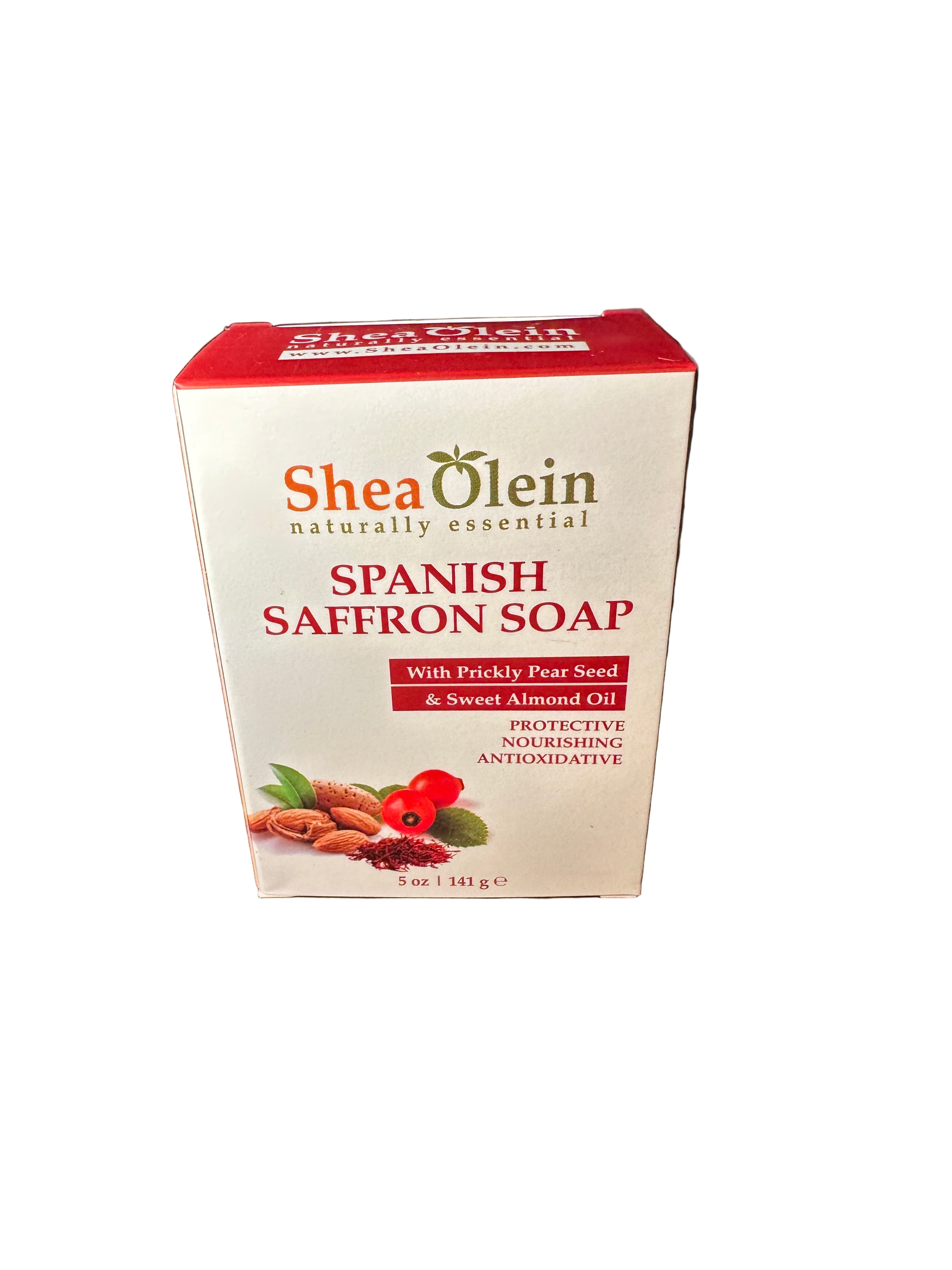 Shea Olein Spanish Saffron Soap with Prickly Pear Seed & Sweet Almond Oil 5oz 6 Bars Nourishing Moisturizing Scented Body Care Cleansing