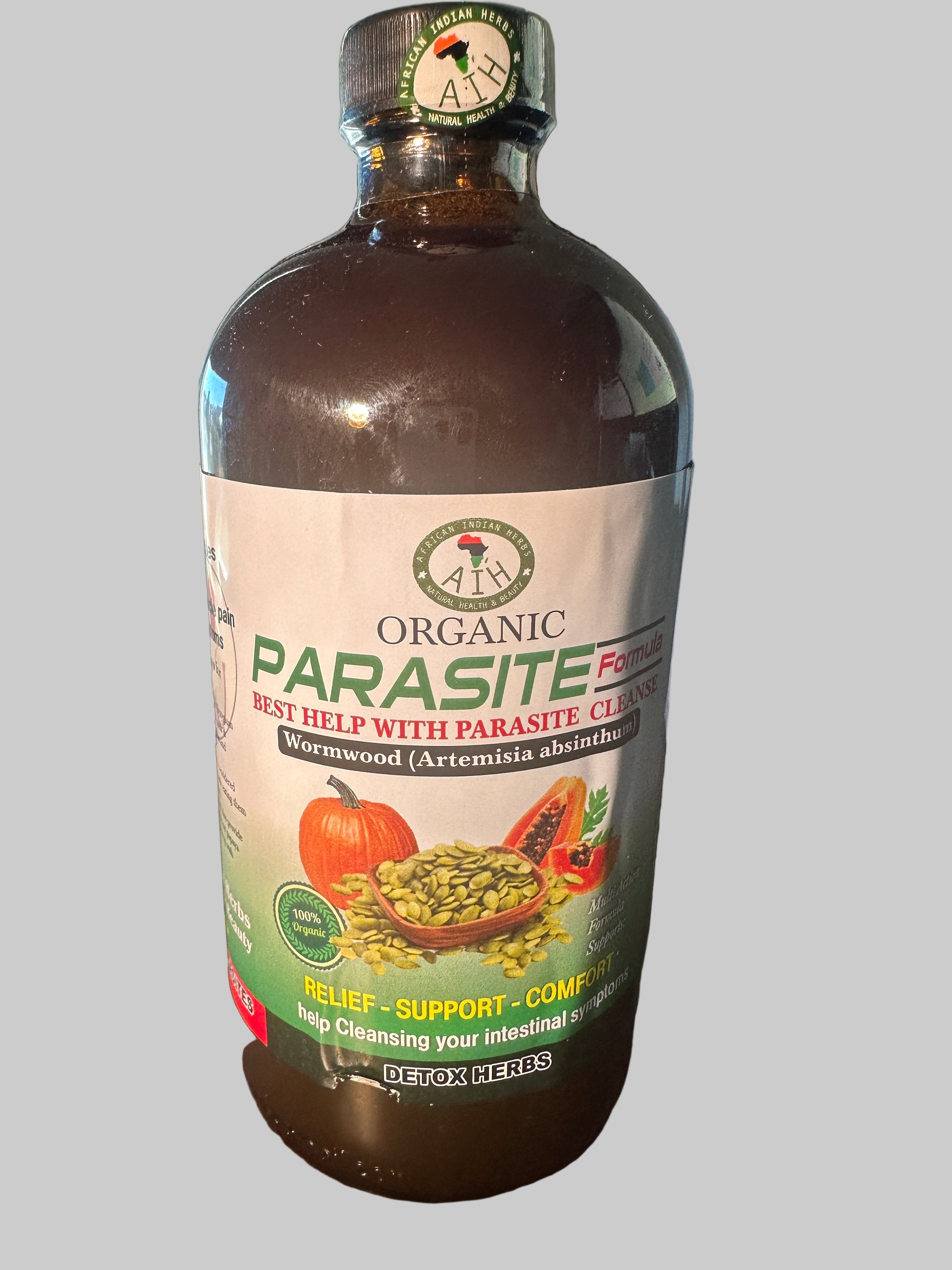 African Indian Herb's Organic Parasite Cleanse with Wormwood Artemisia Absinthium for Natural Relief Support and Comfort
