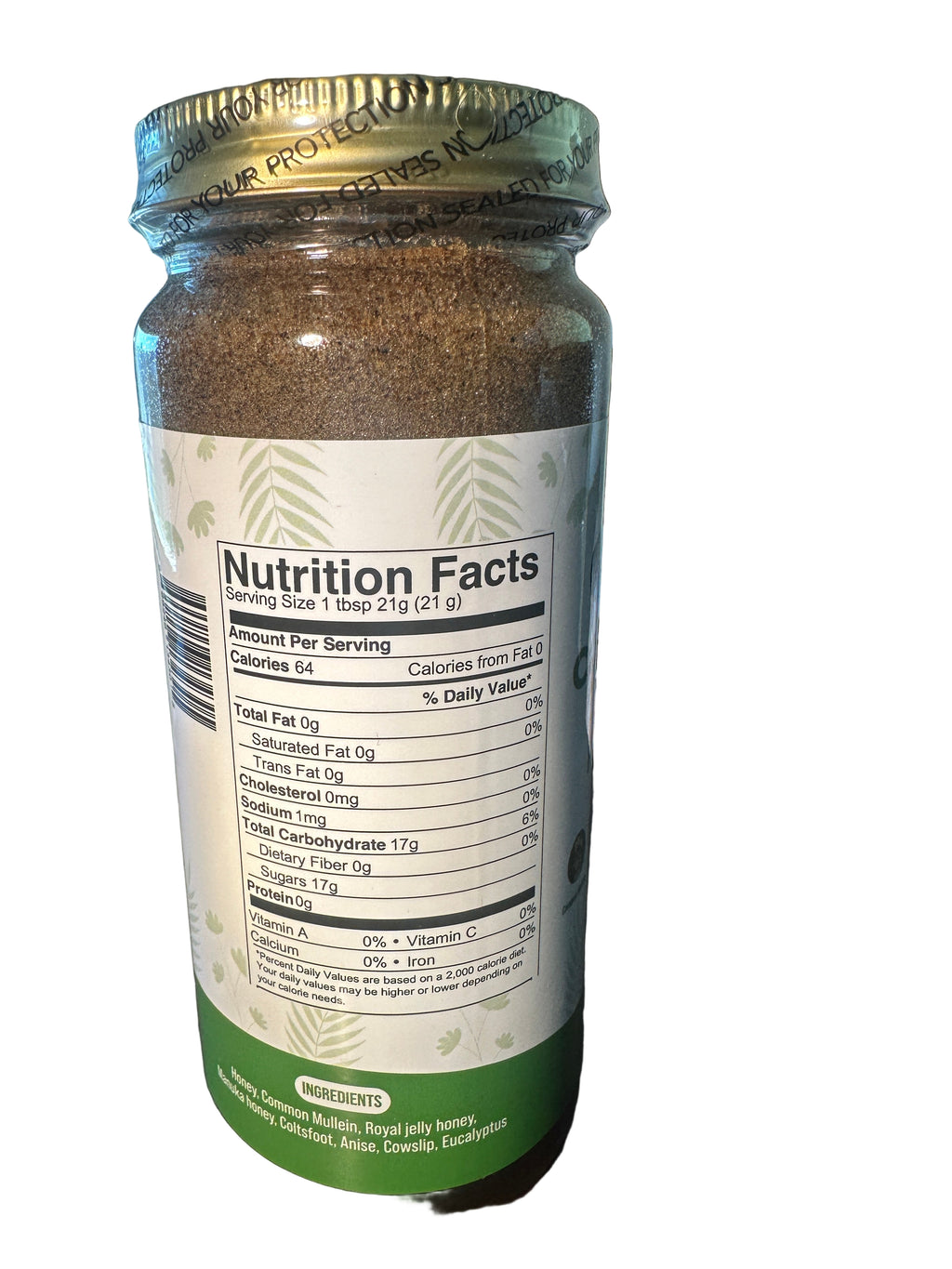 Yunani Herbs Cough Relief Syrup Honey Blend 480ml Natural Ingredients Non GMO Therapeutic Healing Treatment