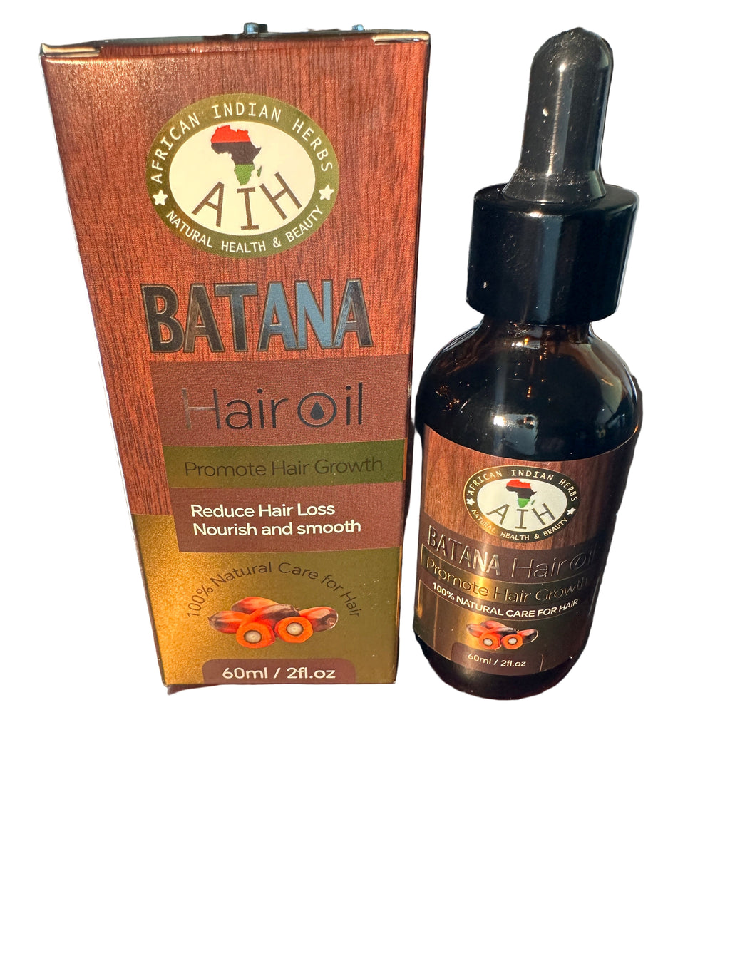 African Indian Herb's Batana Hair Oil 60ml Herbal Formula for Hair Health Nourishment Natural Hair Care Solution with African Indian Herbs - Haircare
