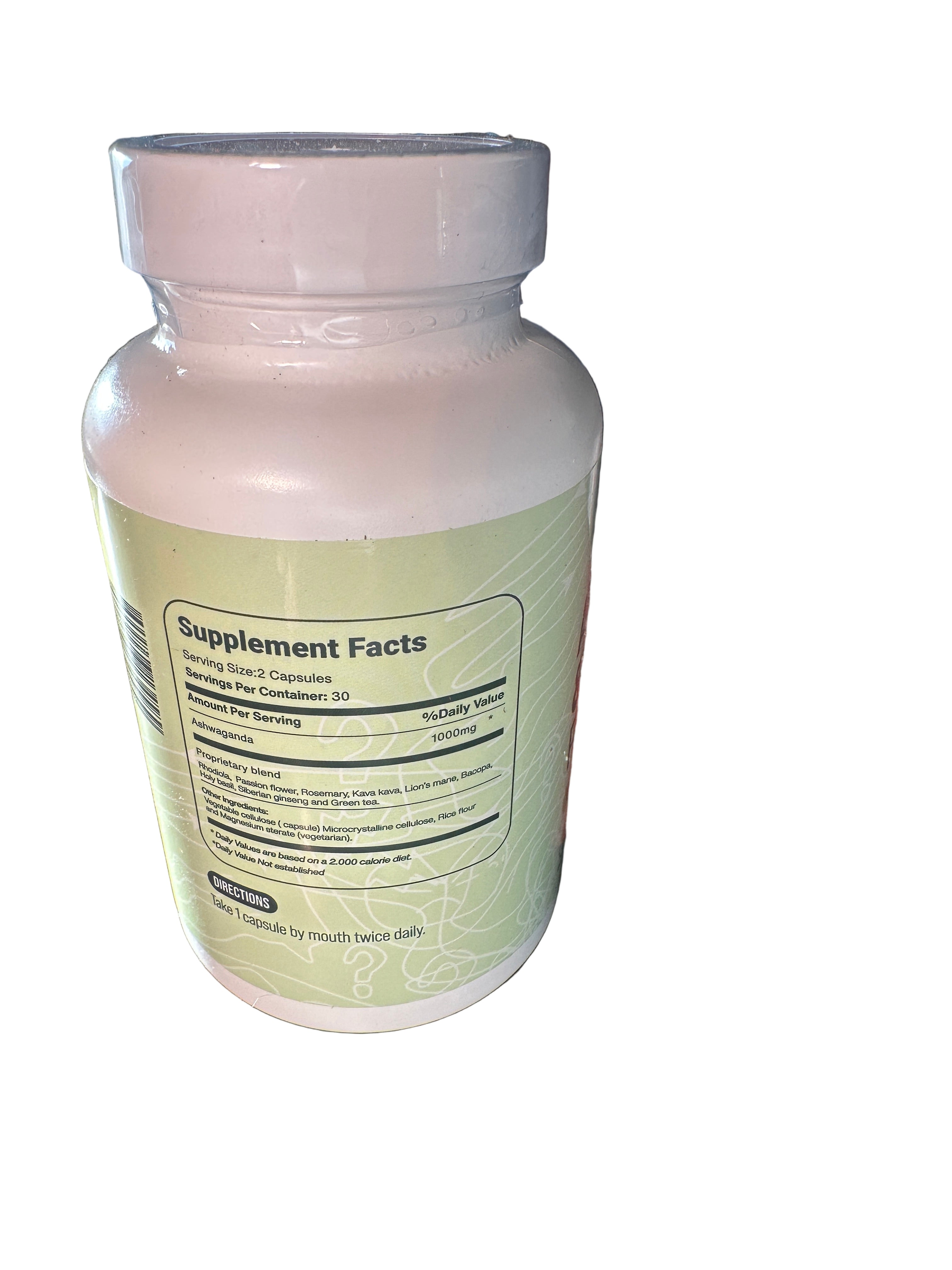 Yunani Herbs Anxiety & Stress Relief 60 Vegan Capsules Natural Herbal Supplement for Calmness Vegan Diet Edible Healthcare