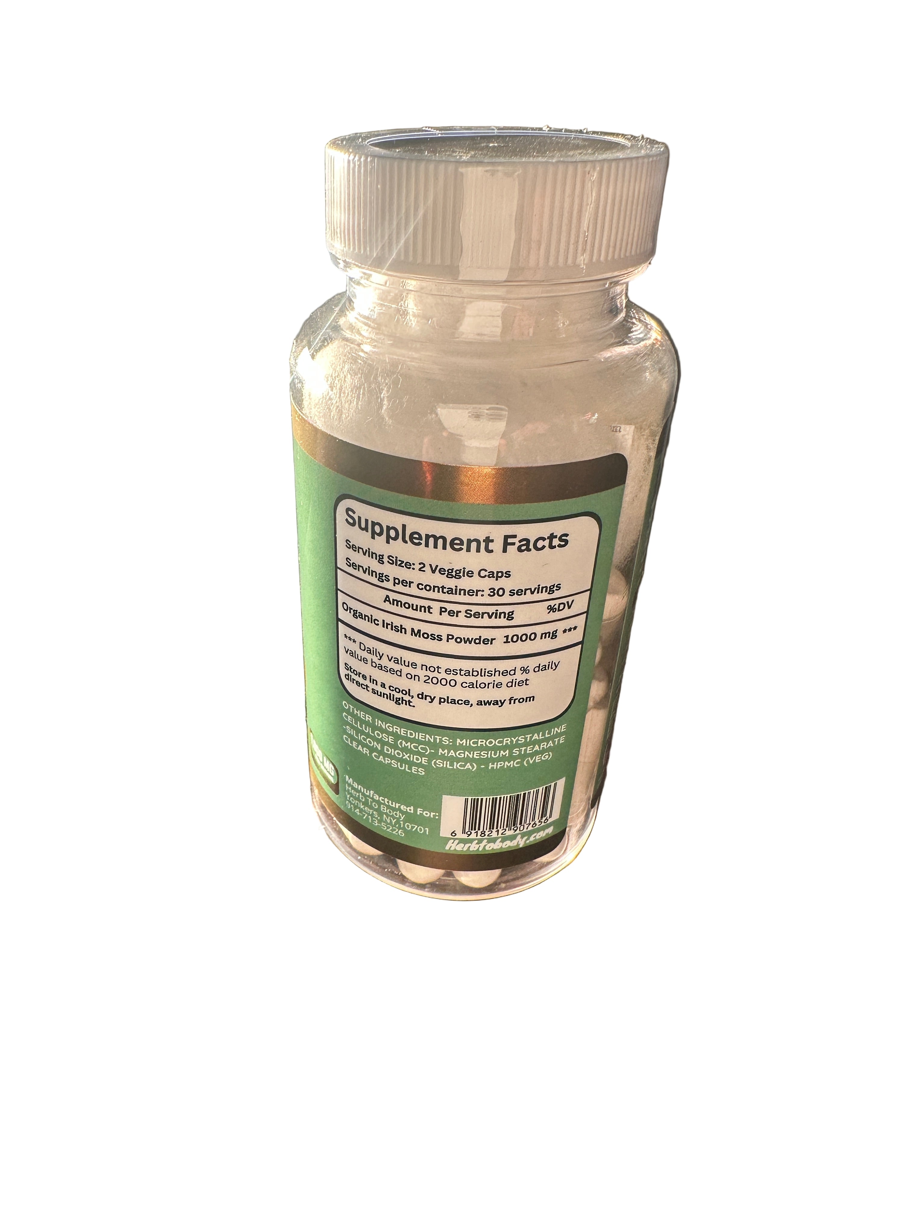 Herb To Body Organic Sea Moss 60 Capsules Boost Immune System Cleanse Detoxify Natural Dietary Supplement for Health and Fitness