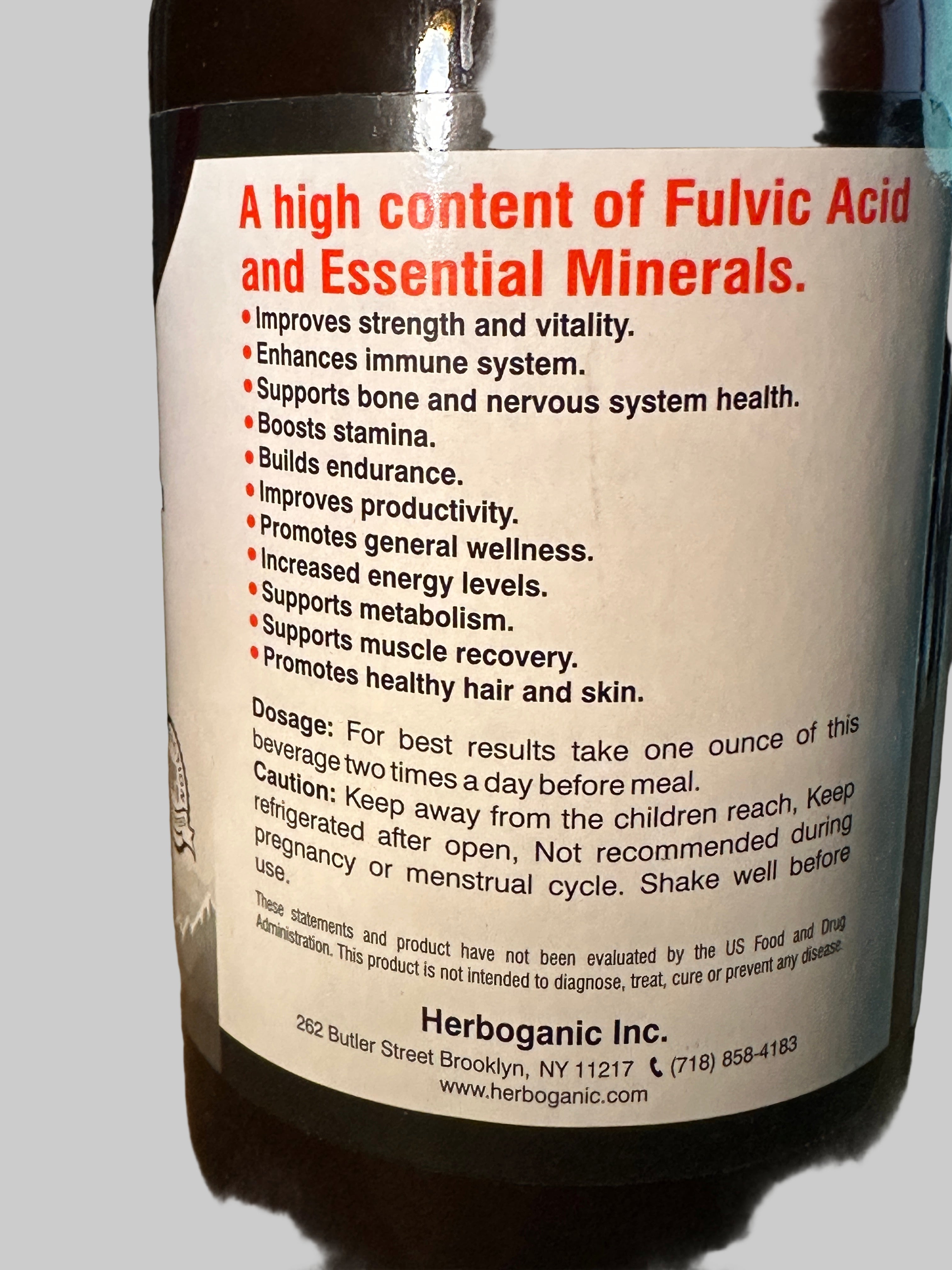 Herboganic Pure Himalayan Shilajit Living Bitters - Boosts Energy Level Enhances Immunity Supports Cognition Promotes General Wellness