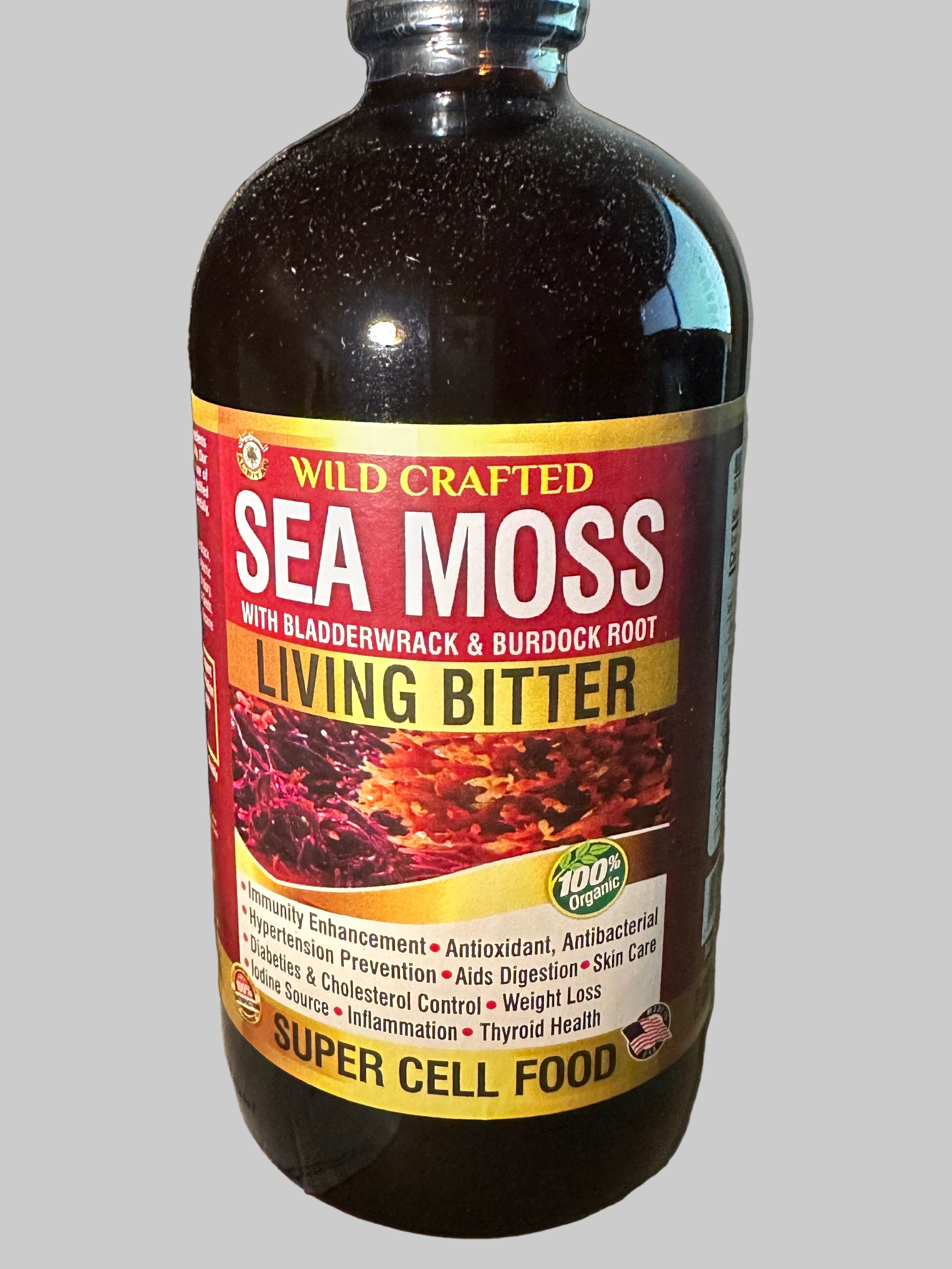 Wild Crafted Sea Moss with Bladderwrack & Burdock Root - 100% Organic Super Cell Food for Immunity & Digestion