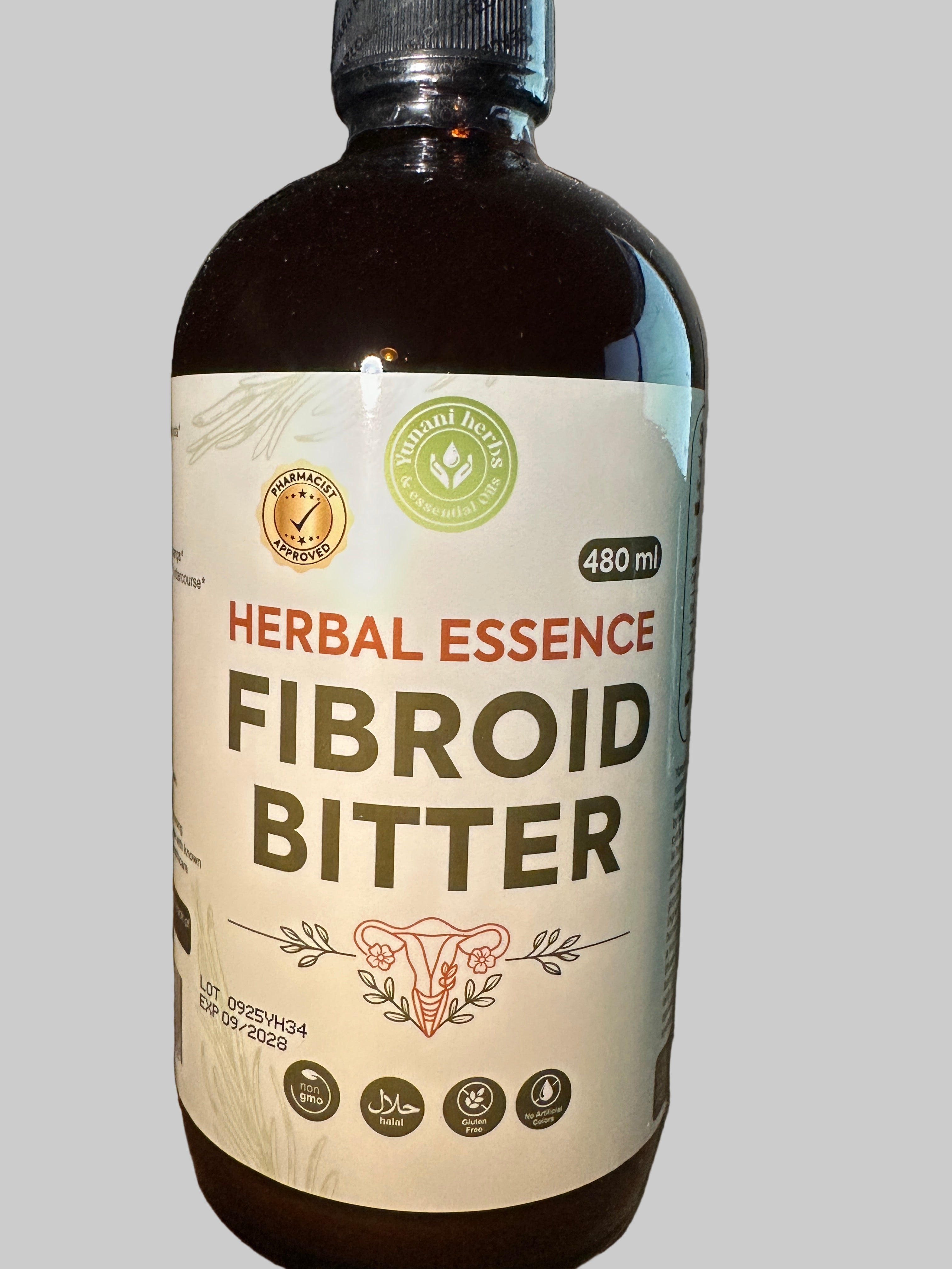 Yunani Herbs Fibroid Bitter Herbal Essence 480ml US Approved Natural Supplement