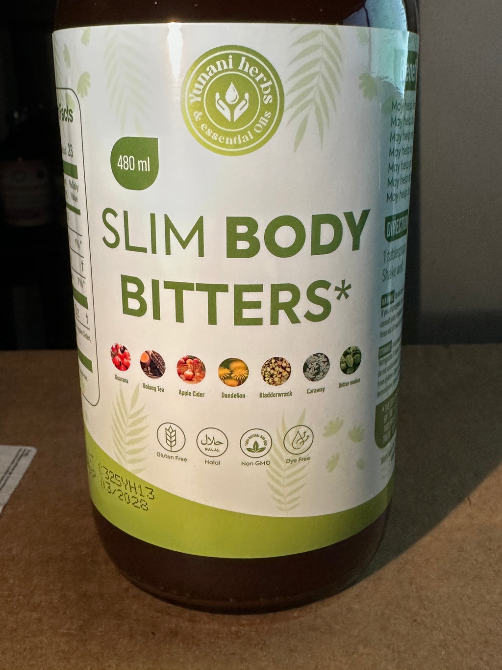 Yunani Herbs Slim Body Bitters 480ml Liquid Healthcare Fitness Dietary Supplement