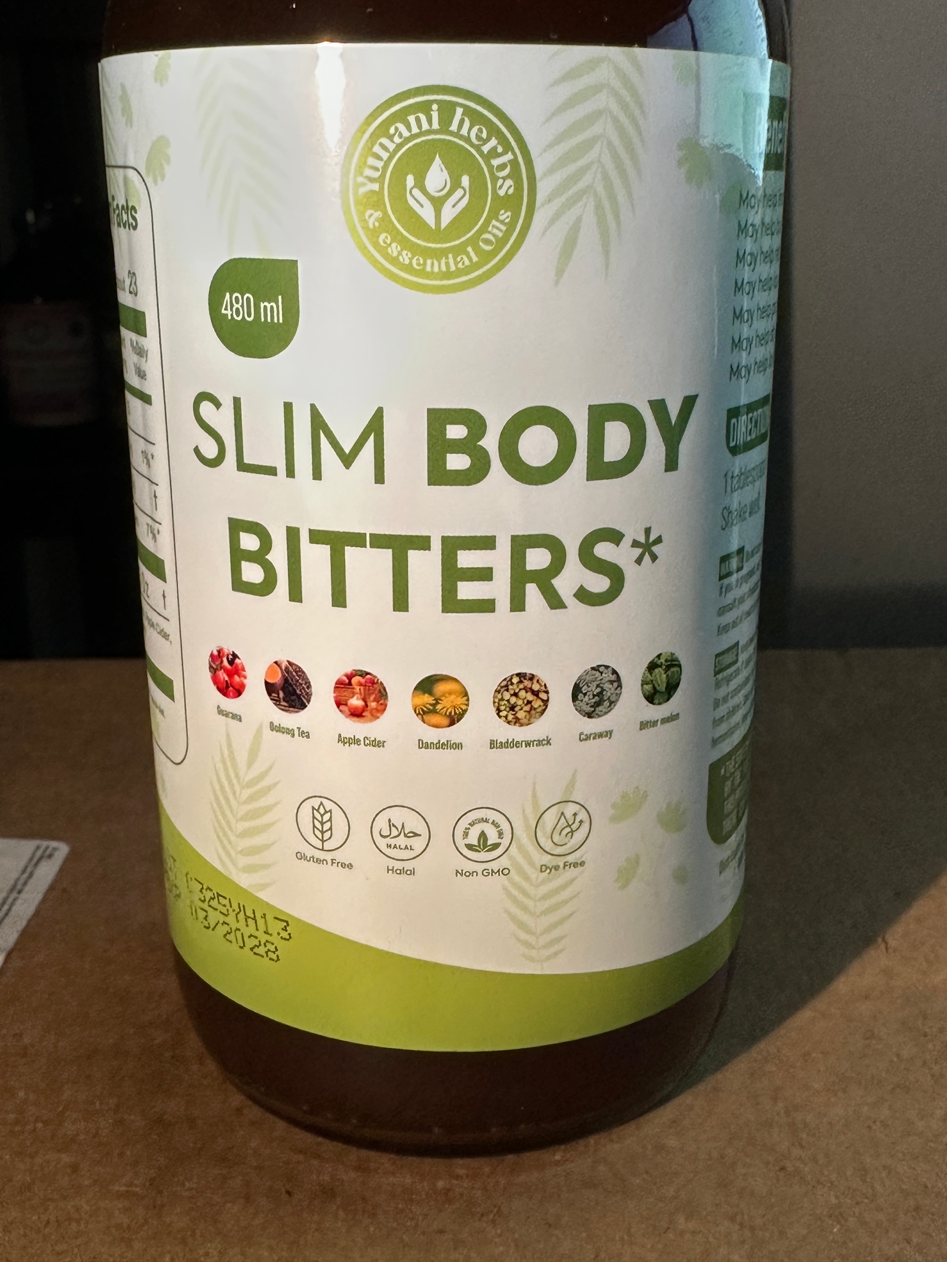 Yunani Herbs Slim Body Bitters 480ml Liquid Healthcare Fitness Dietary Supplement