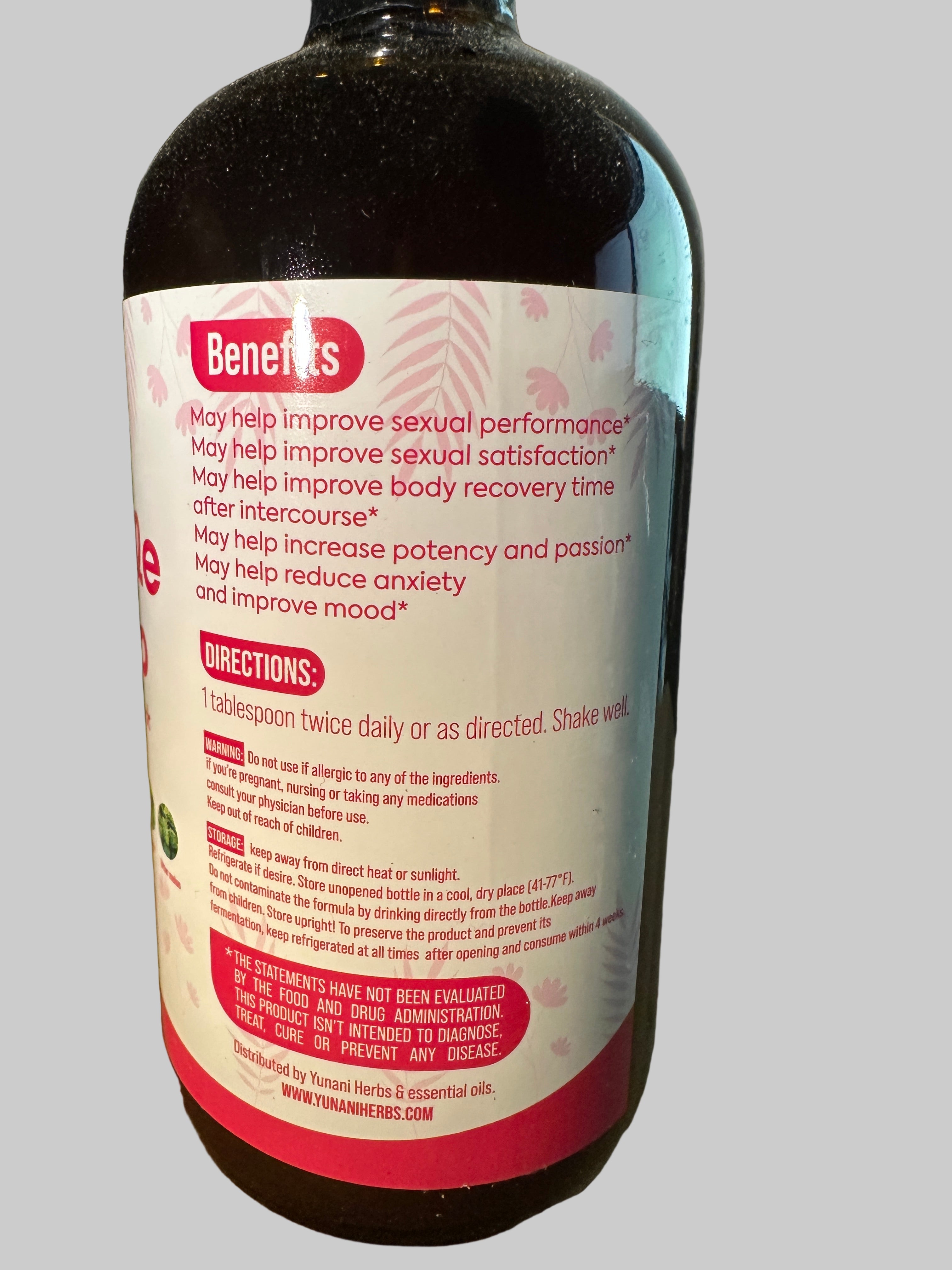 Yunani Herbs Female Libido Bitters 480ml - Natural Herbal Supplement for Women's Health