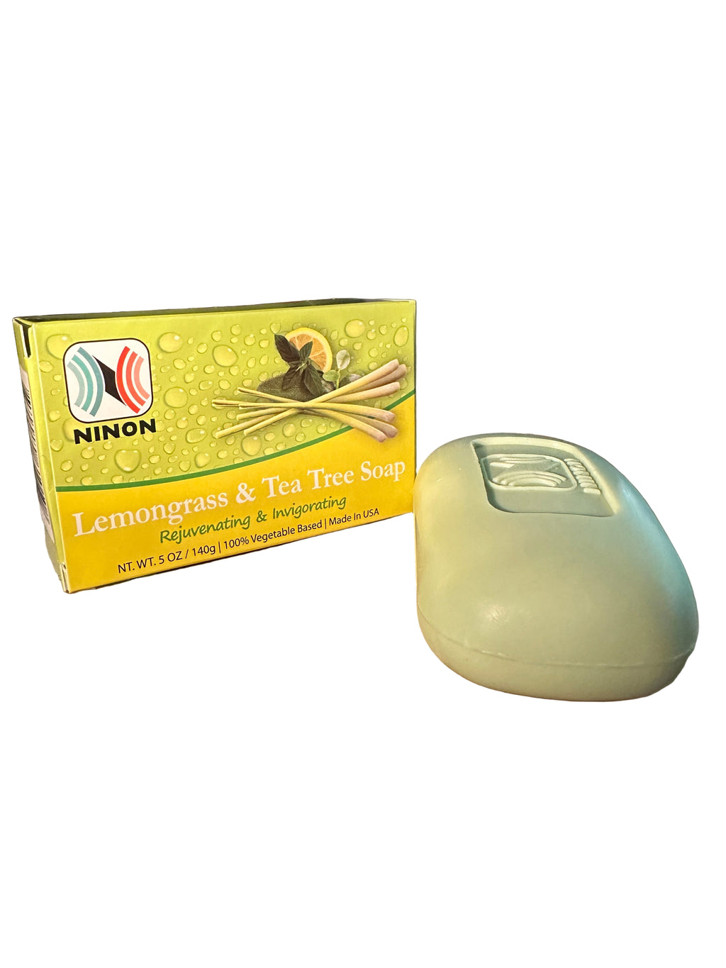 Ninon Lemongrass & Tea Tree Soap - Rejuvenating & Invigorating 100% Vegetable Based Made in USA 5.5 oz / 1 bars