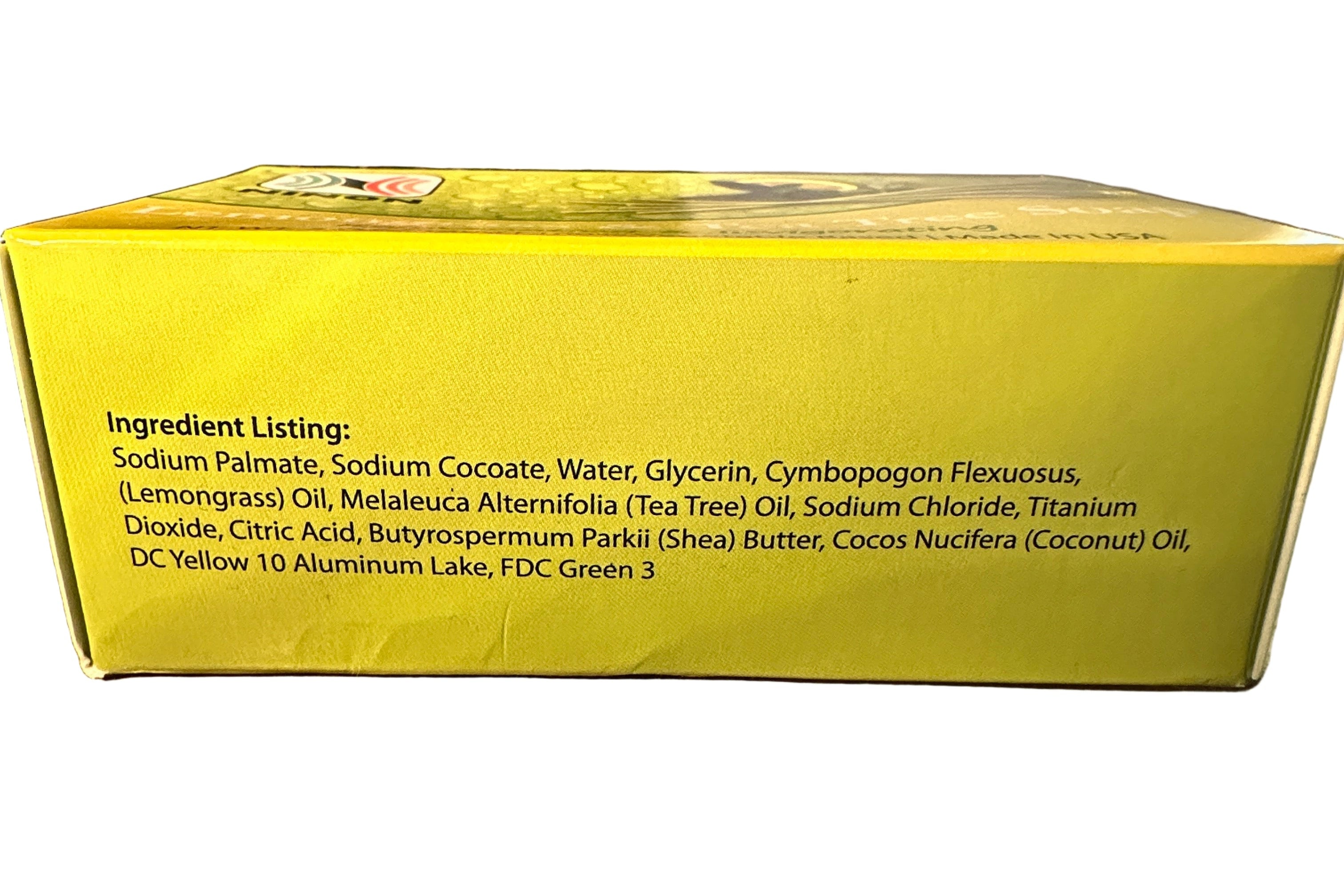 Ninon Lemongrass & Tea Tree Soap - Rejuvenating & Invigorating 100% Vegetable Based Made in USA 5.5 oz / 6 bars