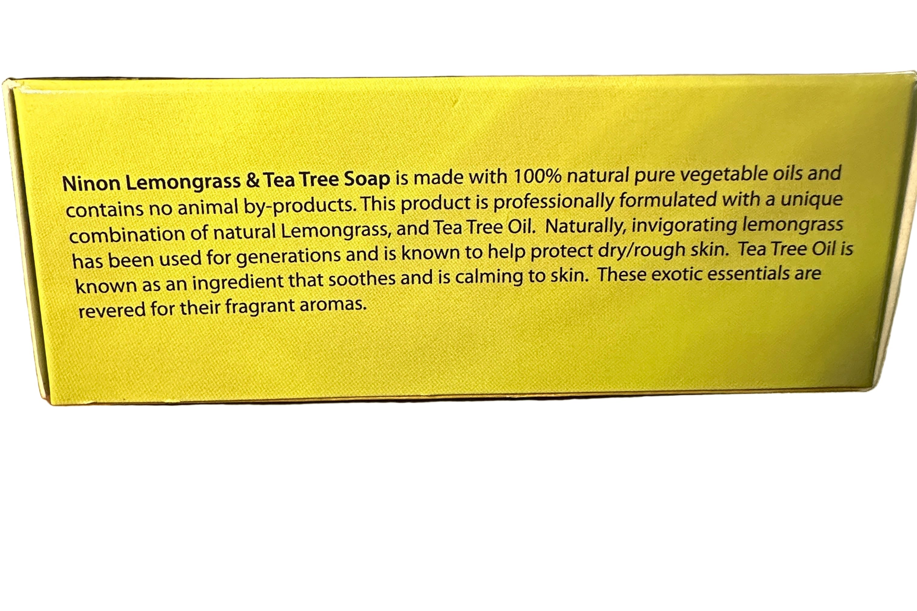 Ninon Lemongrass & Tea Tree Soap - Rejuvenating & Invigorating 100% Vegetable Based Made in USA 5.5 oz / 6 bars