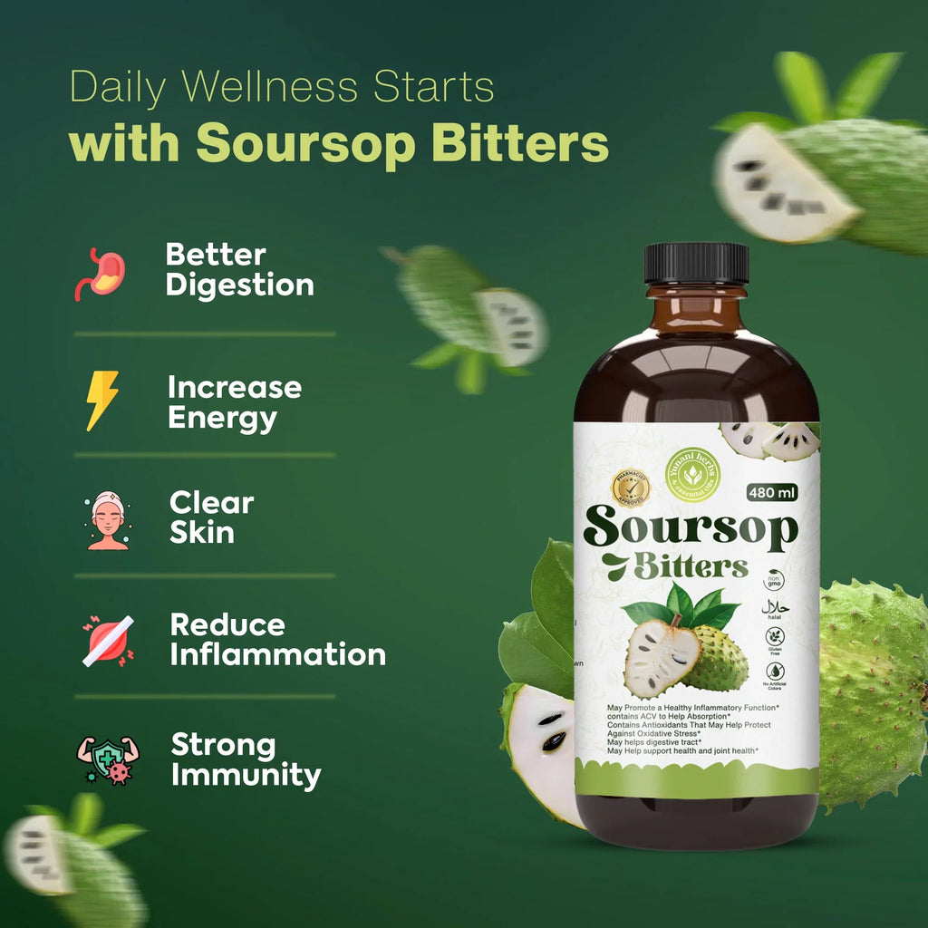 Soursop Bitters – Most Potent Herbal Detox Formula (44 Natural Herbs)