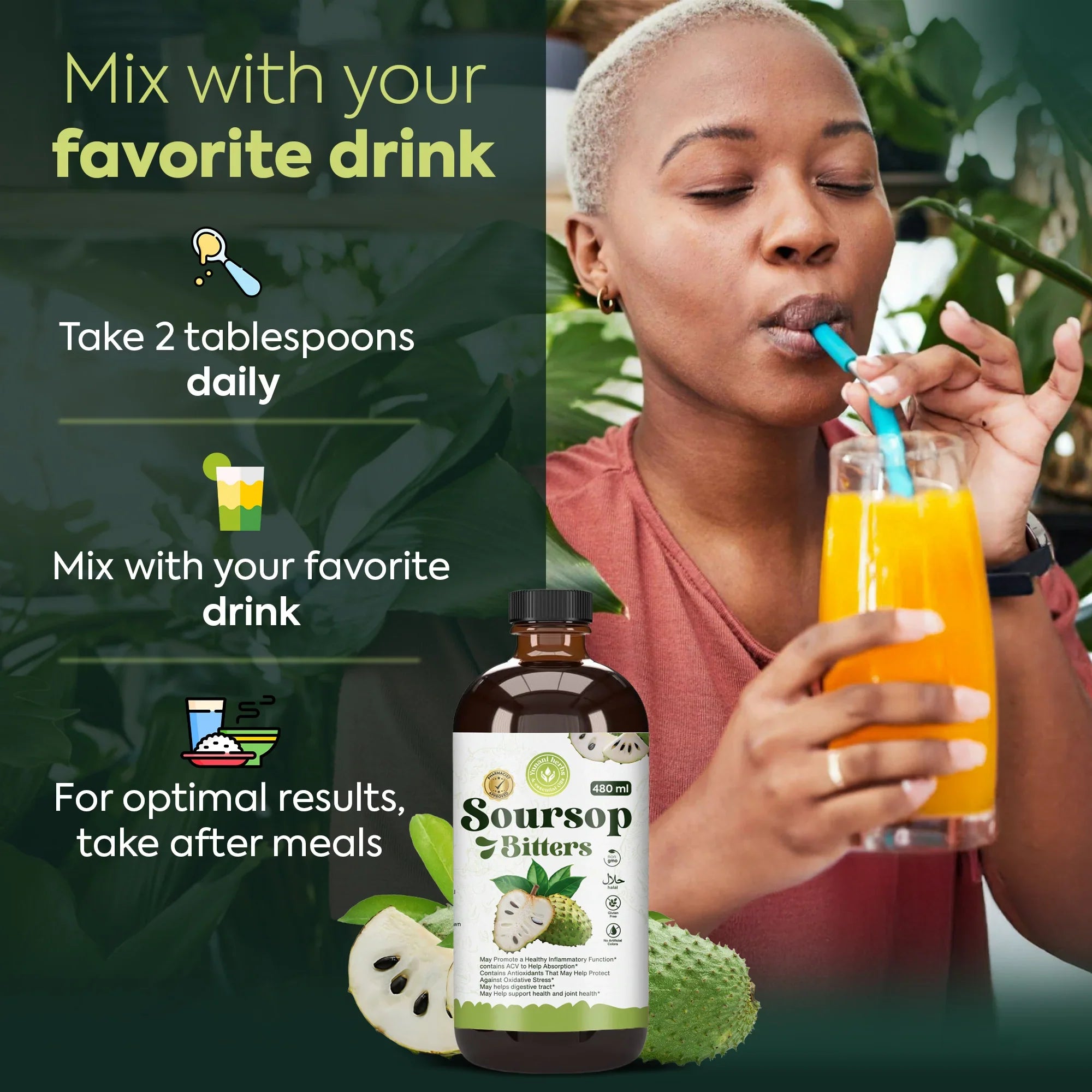 Soursop Bitters – Most Potent Herbal Detox Formula (44 Natural Herbs)
