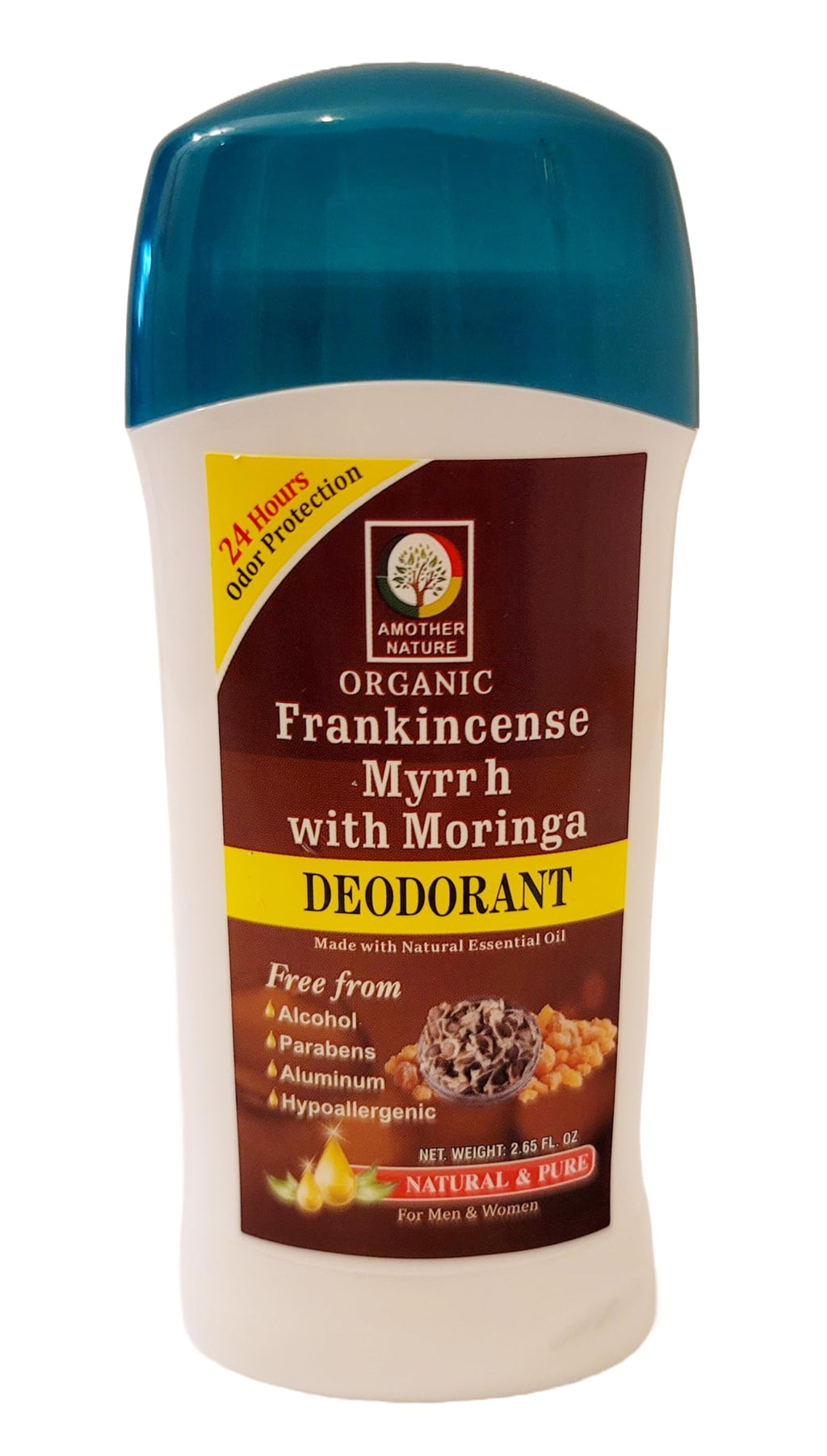 Hairobics Frankincense Myrrh & Moringa Deodorant – All Natural Aluminum-Free Deodorant for Long-Lasting Freshness, Odor Protection & Sensitive Skin – 2.65 oz